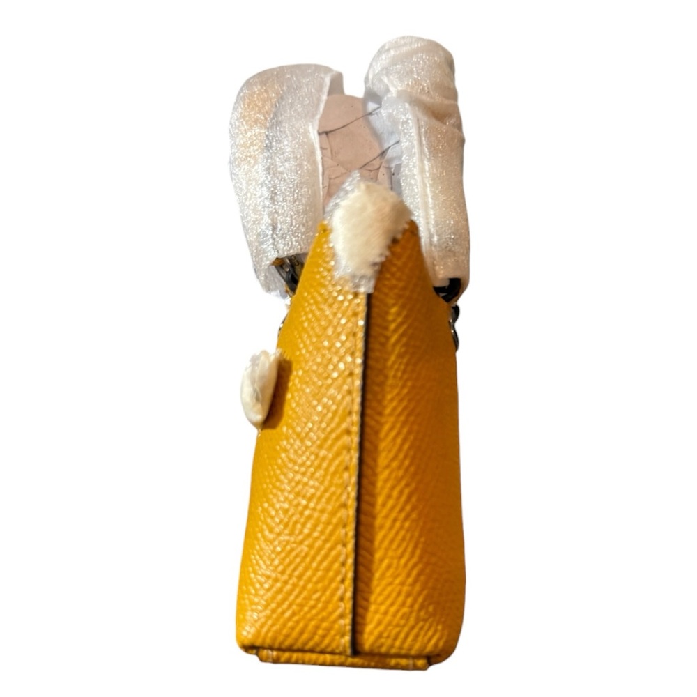 Coach Mini Gallery Leather Tote Bag Charm, Buttercup, NWT - Picture 4 of 6